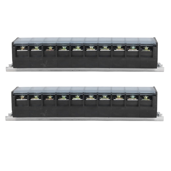 Par 660V 100A dubbla rader trådterminalblock Skruvbarriärremsa för power T10010