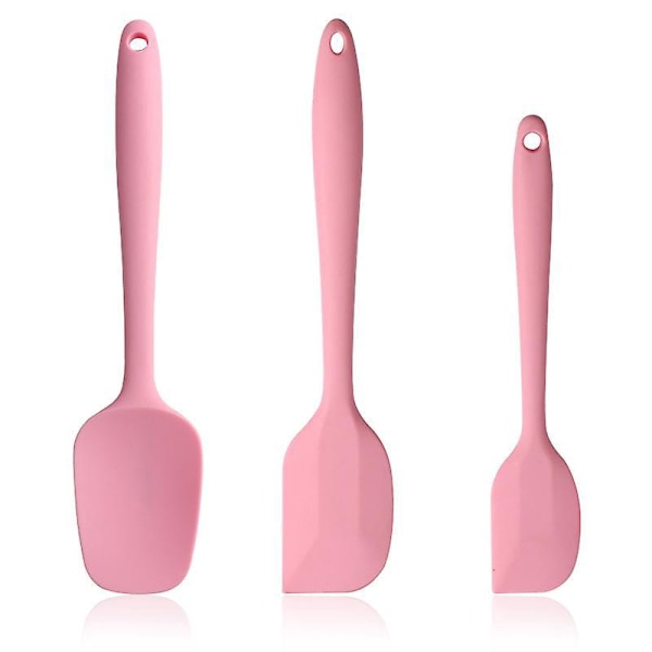 Silikon Spatel Set - 3 stycken, Uppgraderad Starkt Handtag, Värmebeständig upp till 315°C för Non-Stick Köksredskap
