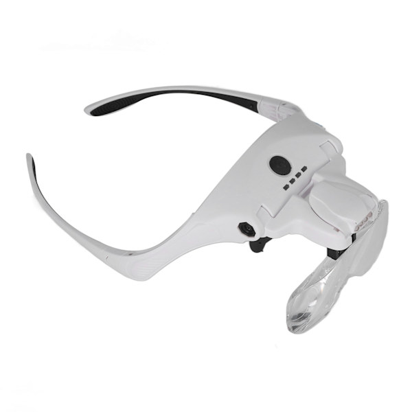 Huvudband Lupp USB Laddning Akryl Optiska Linser Ergonomisk LED Upplyst Handsfree Förstoringsglas För Läsning