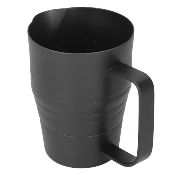 Melkeskummerkanne i svart, 900 ml kapasitet, 304 rustfritt stål, matvarekvalitet, ørnformet tut, tykk kaffekanne for dampkoking