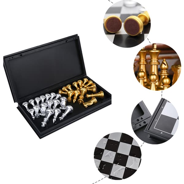 Utsökt Schackspel Medeltida Schackset Med Schackbräde 32 Schackpjäser Magnetiskt Schackset
