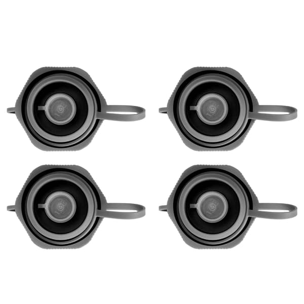 4 st läckagesäkra gallonvattenkannor lockbyte återanvändbara spillfria dricksvattenflasklock för hemkontor grå