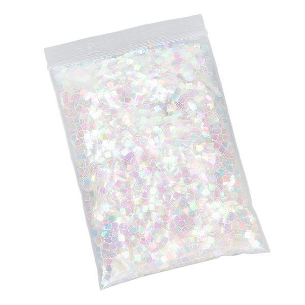 Nail Art Glitter Paljetter DIY Glossy Square Nail Paillette Flakes Dekorationer för julfest 1,8 oz