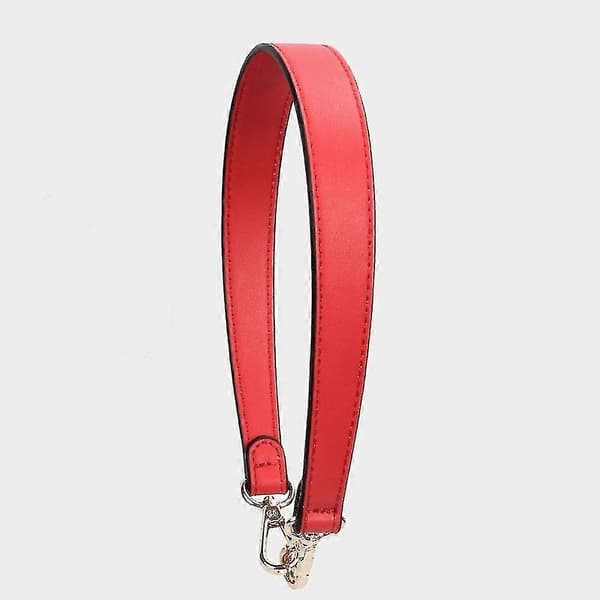 Genuine Leather Short Adjustable Bag Strap Replacement Handle for Handbags, Purses, Totes Red Red 49CM