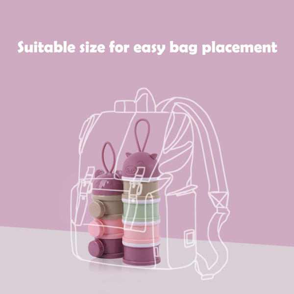 Baby Formula Dispenser 4 Layer Portable Milk Powder Dispenser Container Baby Feeding Travel Storage Container Box