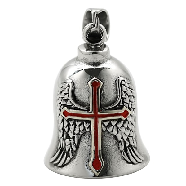 Cross Bell -riipus miesten ruostumattomasta teräksestä Hieno moottoripyörän pyörän kelloriipus lisävaruste matkustamiseen