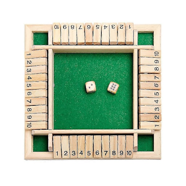Barnpresent Shut The Box Trä Matematik Traditionell Pub Brädspel Tärningsspel Resespel 4 Spelare Zekai