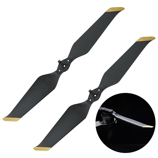 2 st Propeller Lågbrus Lätt Propeller Tillbehör Passar för Mavic AIR 2 DroneSvart Guld Kant