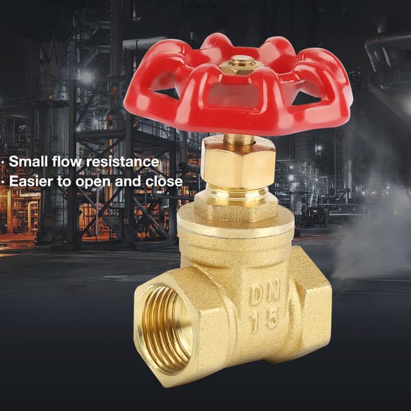 DN15 Messing Portventil BSPP G1/2 Roterende Skydeventil 232PSI til Vand Olie Gas