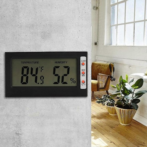 Digital Hygrometer Inomhus Termometer Luftfuktighetsmätare 2 I 1 Monitor