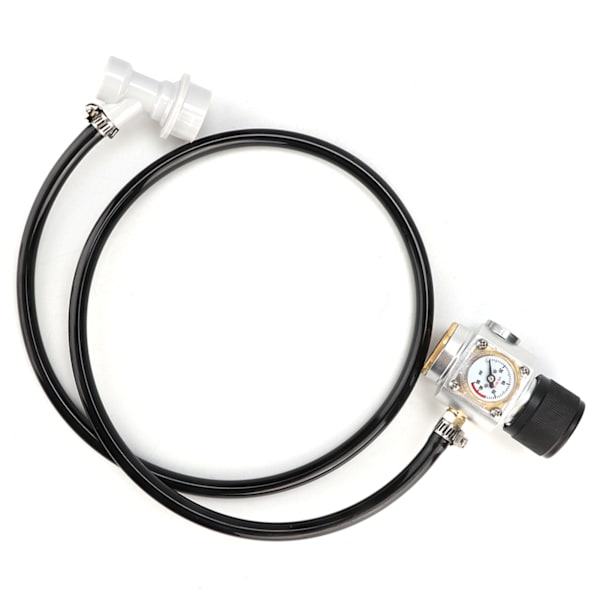 0-90PSI CO2 minigassregulator 5/16 tommers gassledningsenhet trykkmåler Kulelås tilbehørssett