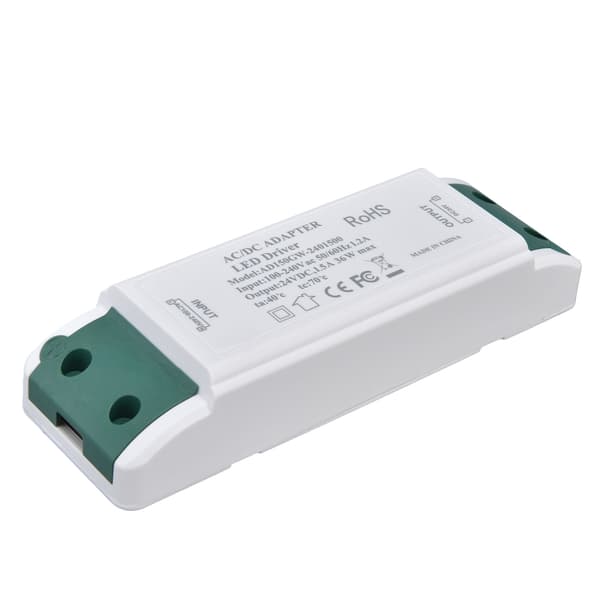 LED Driver 24V DC 1.5A 36W LED Strømforsyning Konstant Strøm 24V Transformer AC100‑240V
