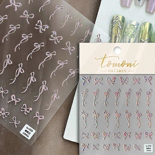 5D Lyx Blå och Lila Blomdesign Nagelstickers Mjuka Präglade Självhäftande Dekorativa Nagelkonst TA255LSF