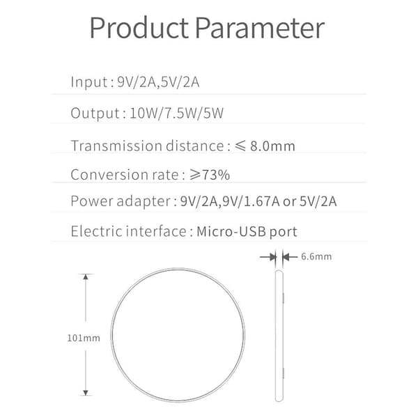 Trådløs oplader Trådløs ladestation kompatibel med iPhone til Huawei til Xiaomi