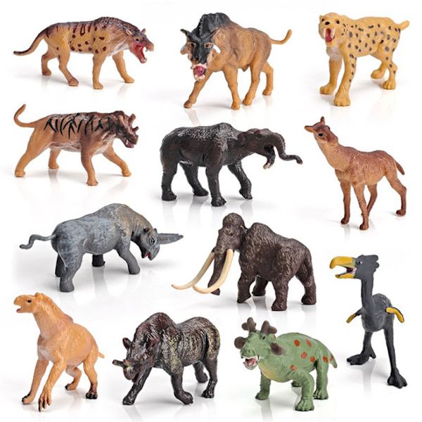 12 stk. Dyrefigur Model Jungle Dyr Legetøj Sæt Kunstig Vild Dyr Læring Skov Dyr Legetøj Playset til Børn Børn