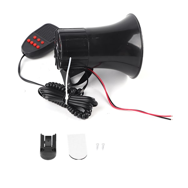 12V 50W 115db Bilhorn med PA-mikrofon 7-lyds Nødvarsling Alarm Brannsirene for Bil Truck RV