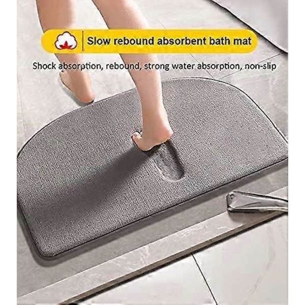 Pehmeä samettinen lattiamatto kylpyhuoneeseen, pehmeä imukykyinen kylpymatto, memory foam -kylpymatto