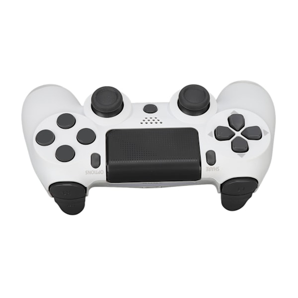 Trådlös spelkontroll Multifunktionell dubbelvibrations Bluetooth-gamepad för PS4-spelkontroller Vit