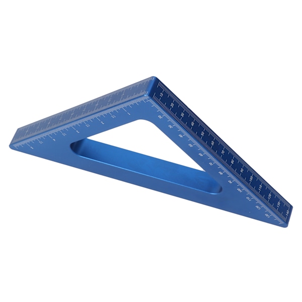 Triangellinjal Blå 90 grader tum Metrisk aluminiumlegering Fyrkantig träslöjdsmätare
