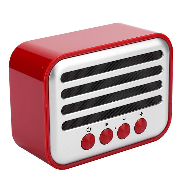 Vintage langaton Bluetooth-kaiutin, pieni äänikaiutin, kannettava radio, matkapuhelin, minialakaiutin, punainen