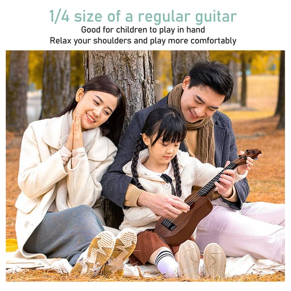 Bärbar Barn Ukulele Gitarr - Pedagogisk 4-strängad Leksak för Nybörjarmusiker