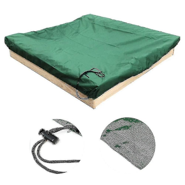 Støvtæt Beskyttelse Sandkasse Cover Vandtæt Sandkasse Pool Cover-B5 Grøn 150*150