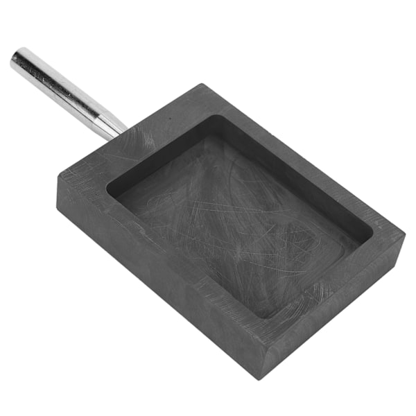 Grafittstøpeform Metall Ingot Form Digel med håndtak for smelting av raffinering Gull Sølv Kobber 4,13 X 3,15 X 0,59 tommer