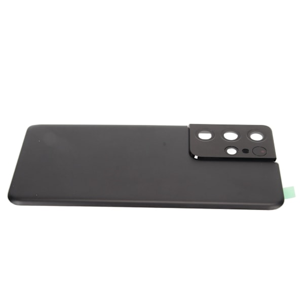 Bakglassdekselutskifting med forhåndsinstallert kameralinse og tapedeler for Galaxy S21 Ultra Svart