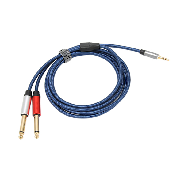 3,5 mm - 2 x 6,35 mm stereojakajakaapeli kullattu mono-urosäänikaapeli matkailuautoille