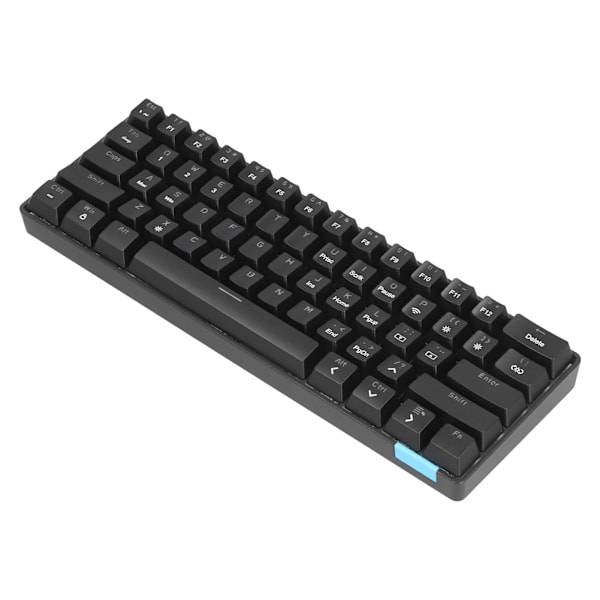Trådløst tastatur 12 lyseffekter PBT 61 taster Stabil overføring Datakomponent Svart Ergonomisk