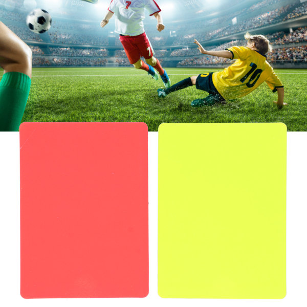 5-sarjan urheilujalkapallotuomarin punainen ja keltainen set jalkapallon  varoitus- ja poistokortit 3fbe | Fyndiq