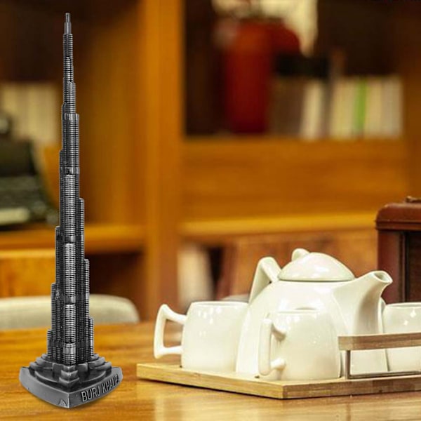 Burj Khalifa Tower Modell Legering Miniatyr Dubai Tower Model Arts Hantverk Kontor Hem Desktop Inredning