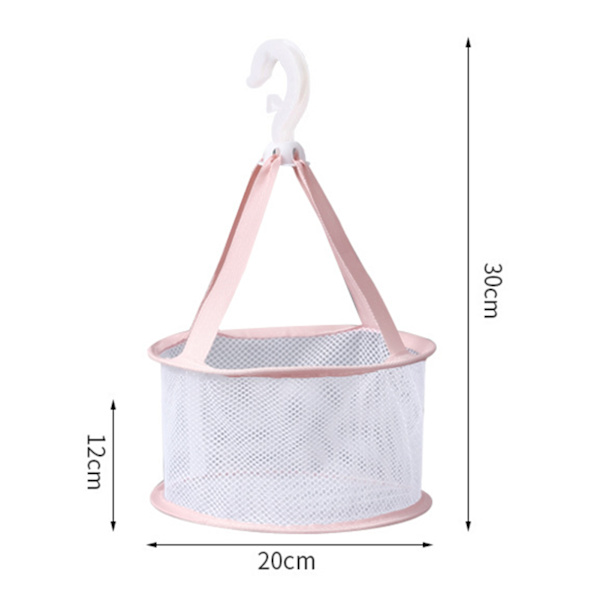 Sminkborste Nätkorg Skönhet Ägg Makeup Svamp Verktyg Hängande Torkning Förvaringskorg Rosa 20cm