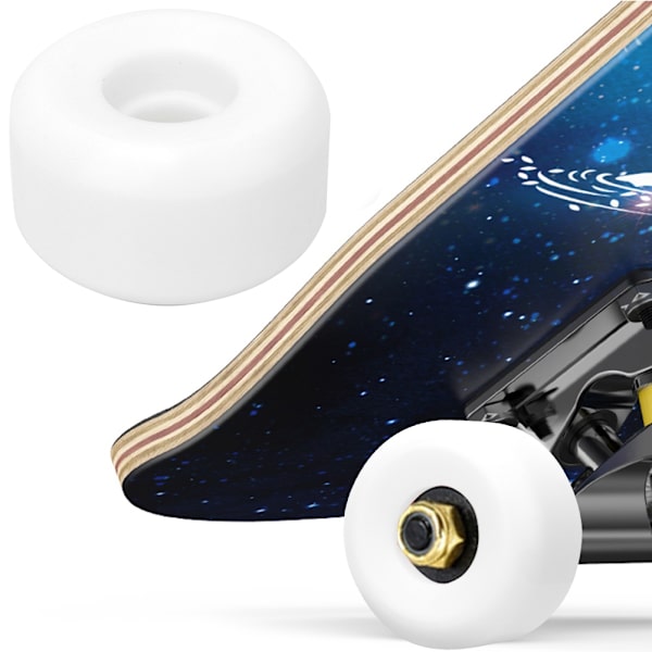 4 STK MS2407 PU Hvid 102A/55D Hårdhed Skateboard Dobbelt Rocker Wheel Downspeed glidehjul