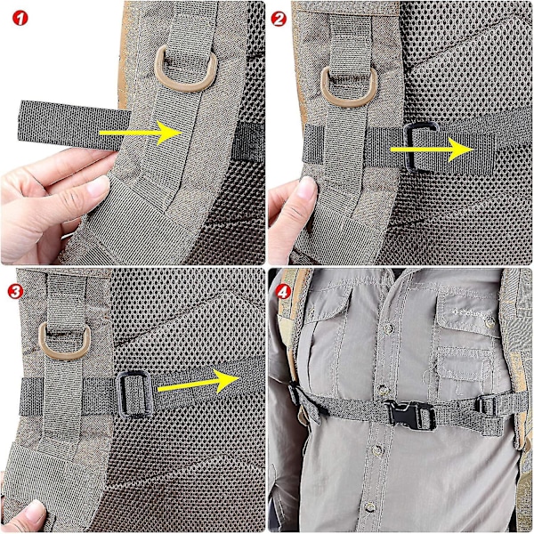 Justerbart Ryggsäcksbröstband med Spänne - 2-pack