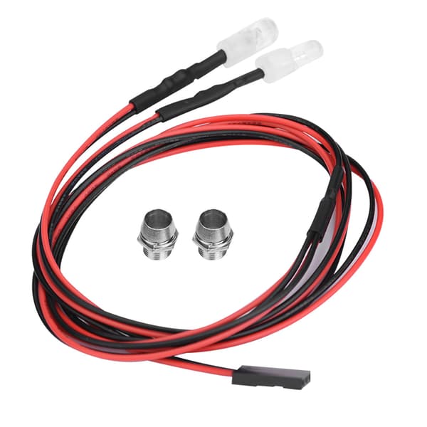 2 stk. 5 mm frontlykter RC-tilbehør LED-lys for 1/10 modell driftbil (12# rødt lys)