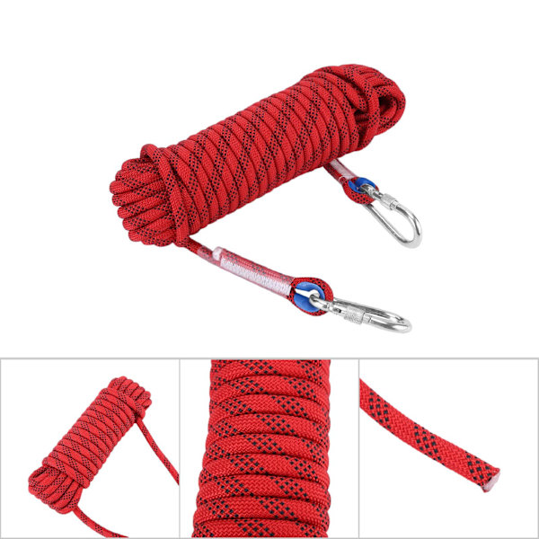 12mm Heavy Duty Paracord Panchute Corad Lanyard (punainen-20m)