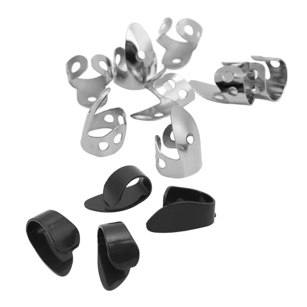 12 st Gitarrplektrum Bas Tumskydd Instrument Tillbehör Set Kit för Spelning
