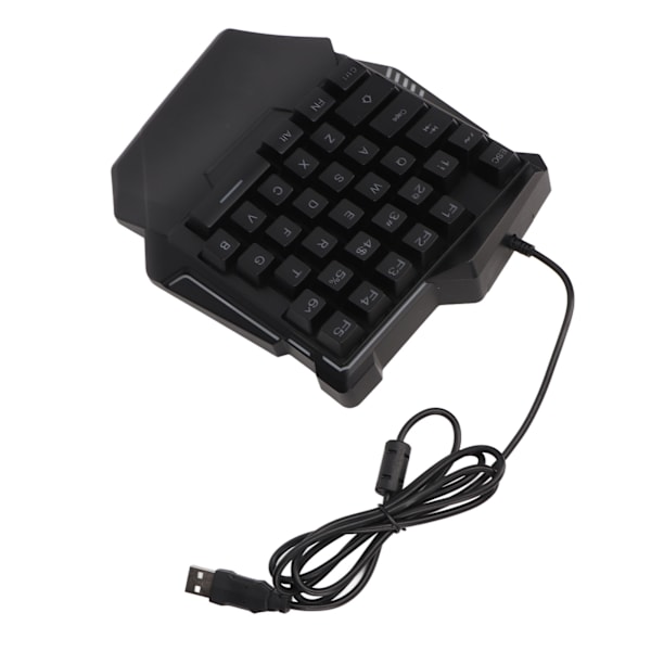 Enhandsspeltangentbord 35 nycklar Färgglad bakgrundsbelysning Professionellt USB gränssnitt Ergonomiskt RGB-tangentbord för PC