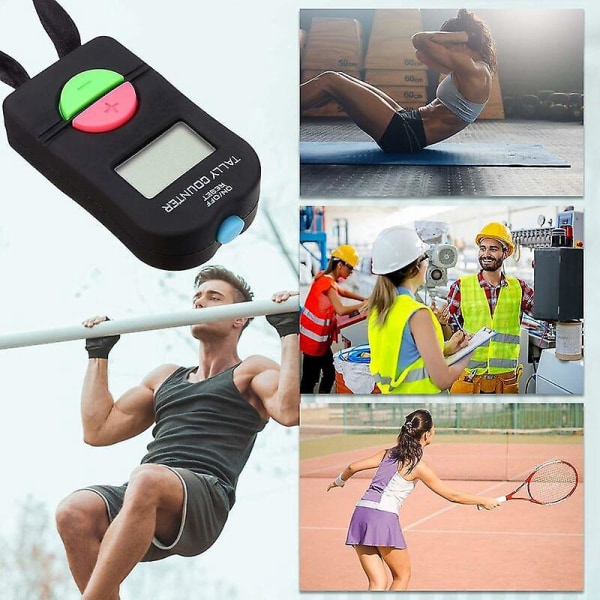 2-Pack Digital Håndtæller Elektronisk Clicker med Display