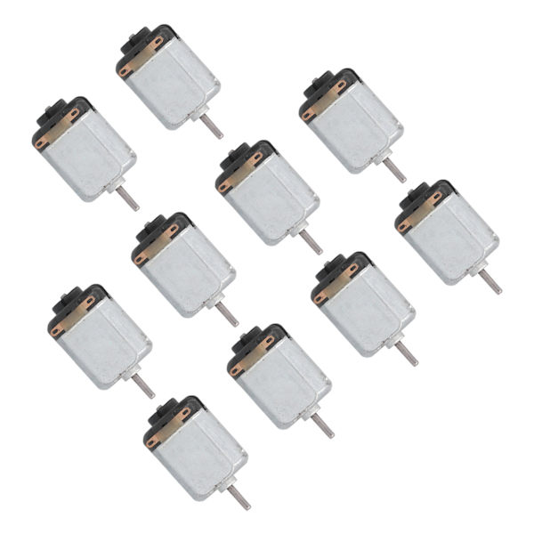 10 st mini elmotor höghastighets låg ljudnivå små likströmsmotorer för hobby DIY-leksaker bilar Svart