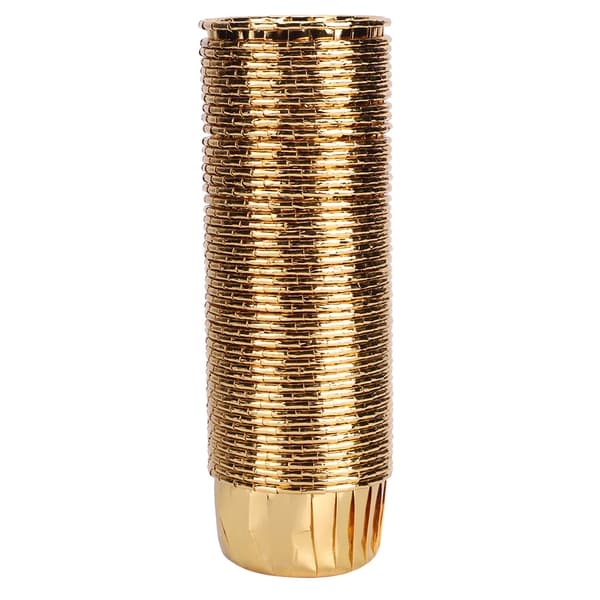 50 stk. dobbeltsidede krøllede papirkopper, varmebestandige bageforme til muffins (guld)