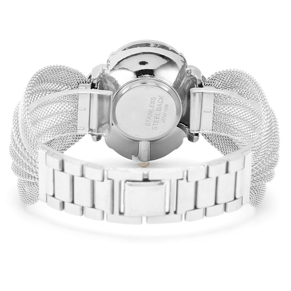 Flower Shape Urtavla Kvinnor Watch Wide Mesh bälte Quartz Elegant Watch för kvinnor