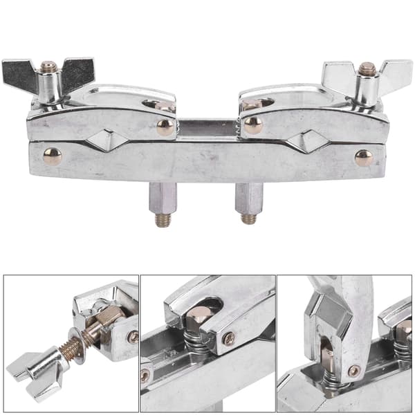 WC50 Trommesett Klemstang Multifunksjon Sølv Aluminium Legering Brakett Klipsstang
