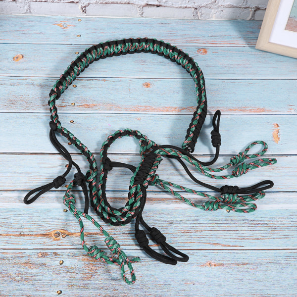 Utendørs jakttilbehør Duck Call Lanyard Paracord Knitting Halskjede Wildfowl Whistle Sling (svart kamuflasjegrønn)