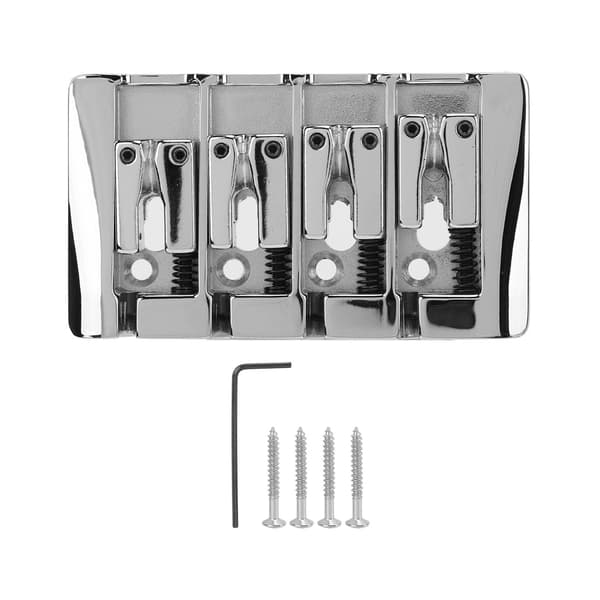 Elektrisk Bas Stall 4 Strängar Metall Bakstycke Instrument Tillbehör Silver BA1012
