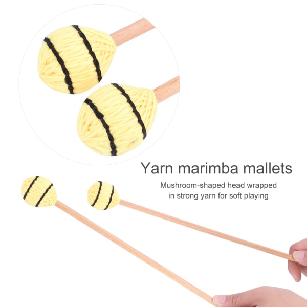 Ammattimaiset Marimba-vasarat sileillä lankapäillä - 1 pari