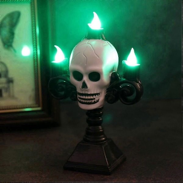 16cm Hodeskalle Gatelampe Elektronisk Lys for Halloween Bar Dekorasjon