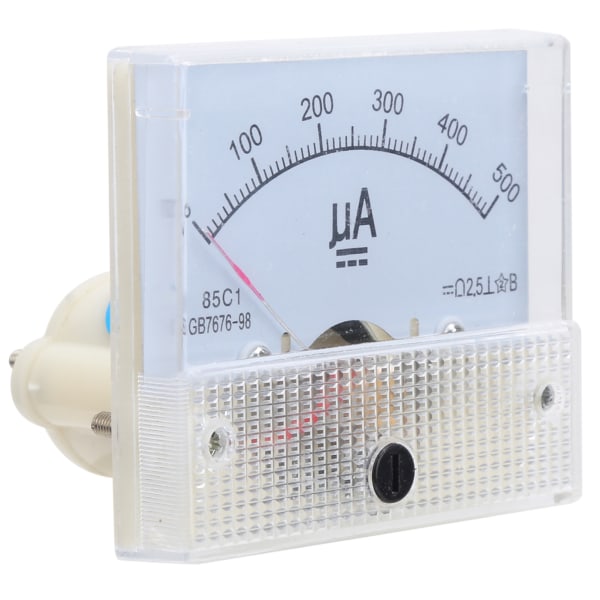 85C1 DC 0~500UA ABS Pointer Amperemeter Ampere Meter Panel Høj Nøjagtighed Strømmåler