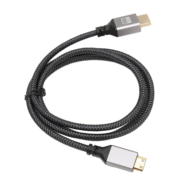 HD Multimedia Interface -kaapeli, nopea 4K 60 Hz, punottu HD Multimedia Interface -uros-uros-kaapeli tietokoneen, television ja näytön liittämiseen, 1 m